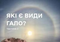 Види гало: паргелій, зенітна дуга та світловий стовп