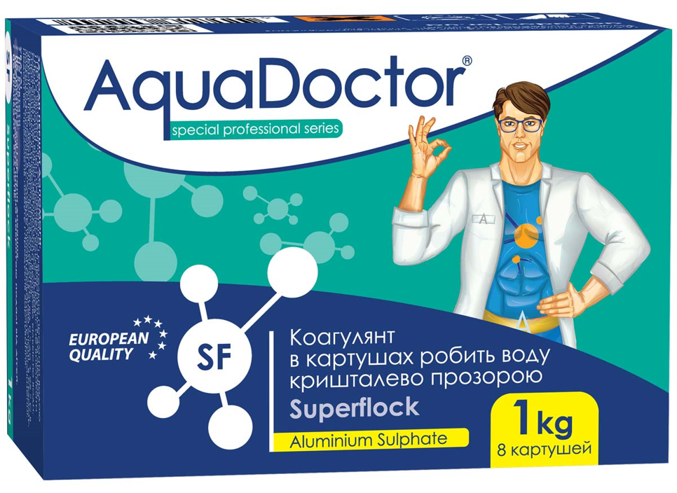 Позбавляємося каламутності води в басейні з коагулянтами AquaDoctor