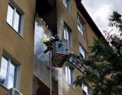 В Івано-Франківську виникла пожежа через генератор на балконі (відео)