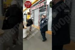 В киевском супермаркете охранник избил женщину (видео)