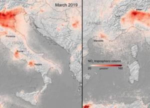 Снимки с космоса показали очищенный воздух из-за карантина